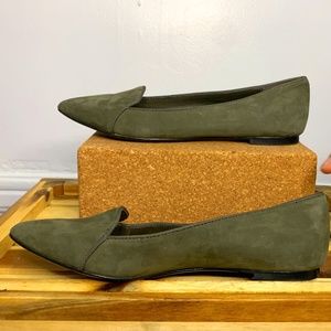 Aldo Olive Green Flats, size 7